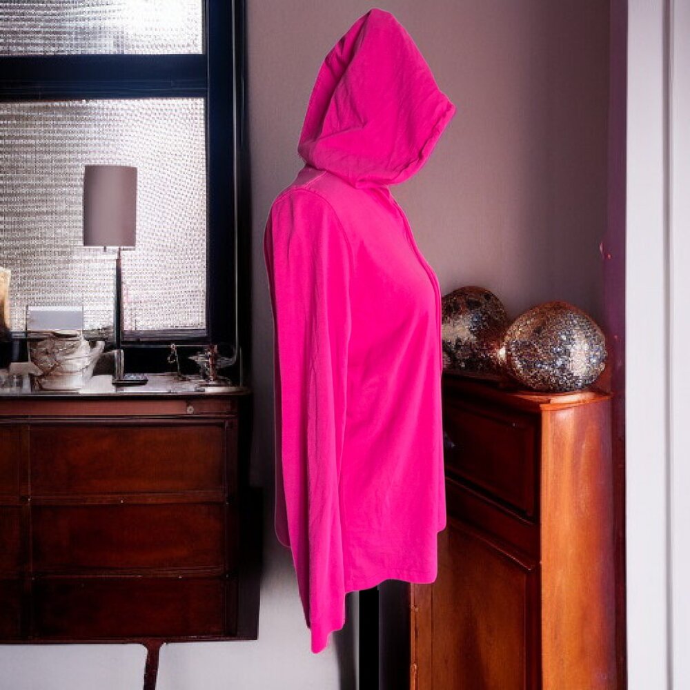 VINEYARD VINES (MED) Pink Long Sleeve Hooded Cotton Top - Picture 7 of 8
